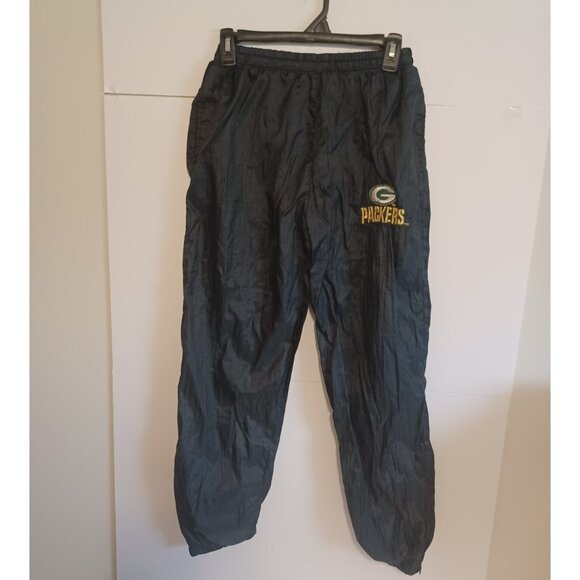 NFL Other - Vintage Green Bay Packers Black NFL Parachute Track Pants Size L (14-16)24x27